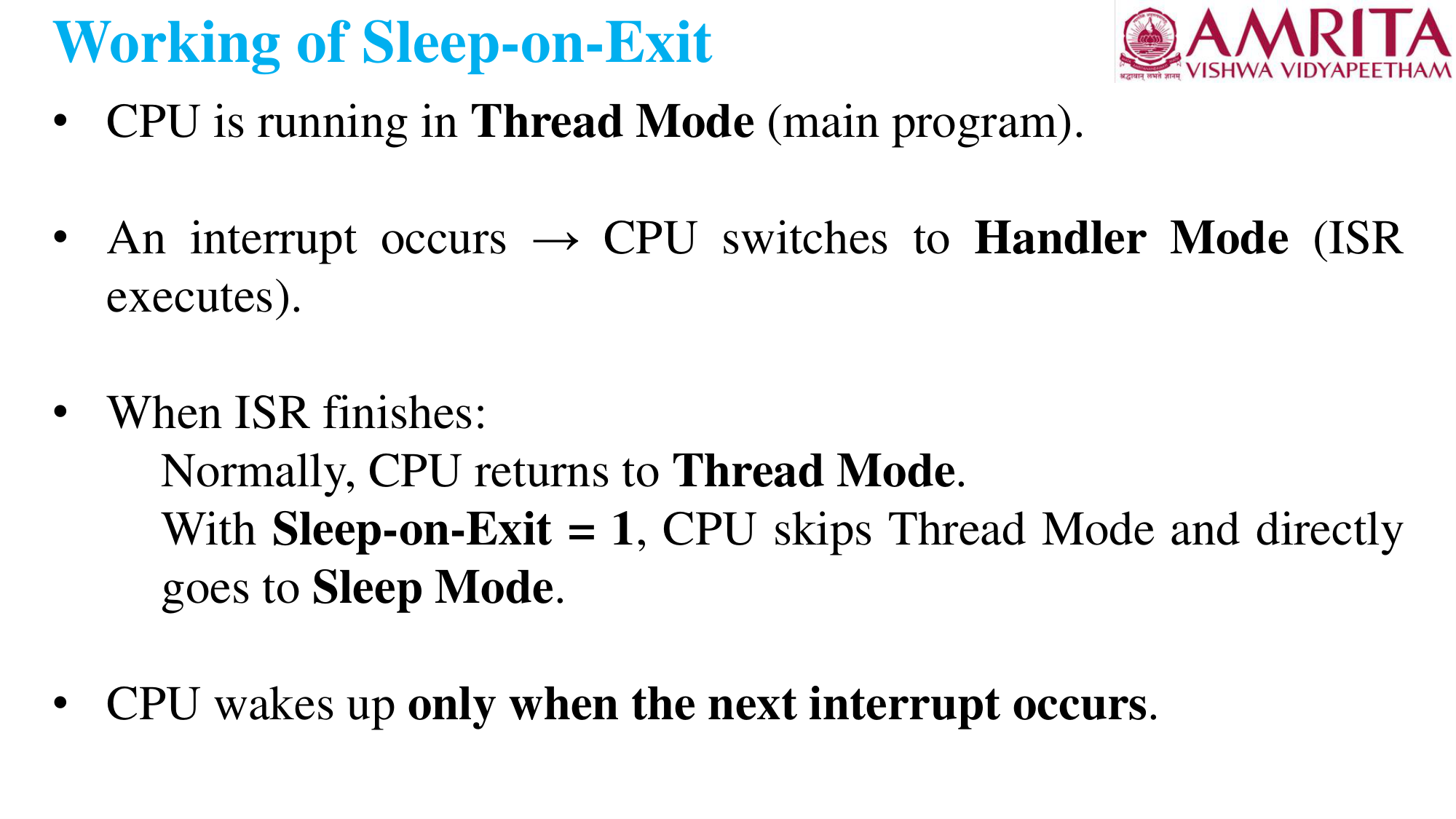 Sleep on Exit