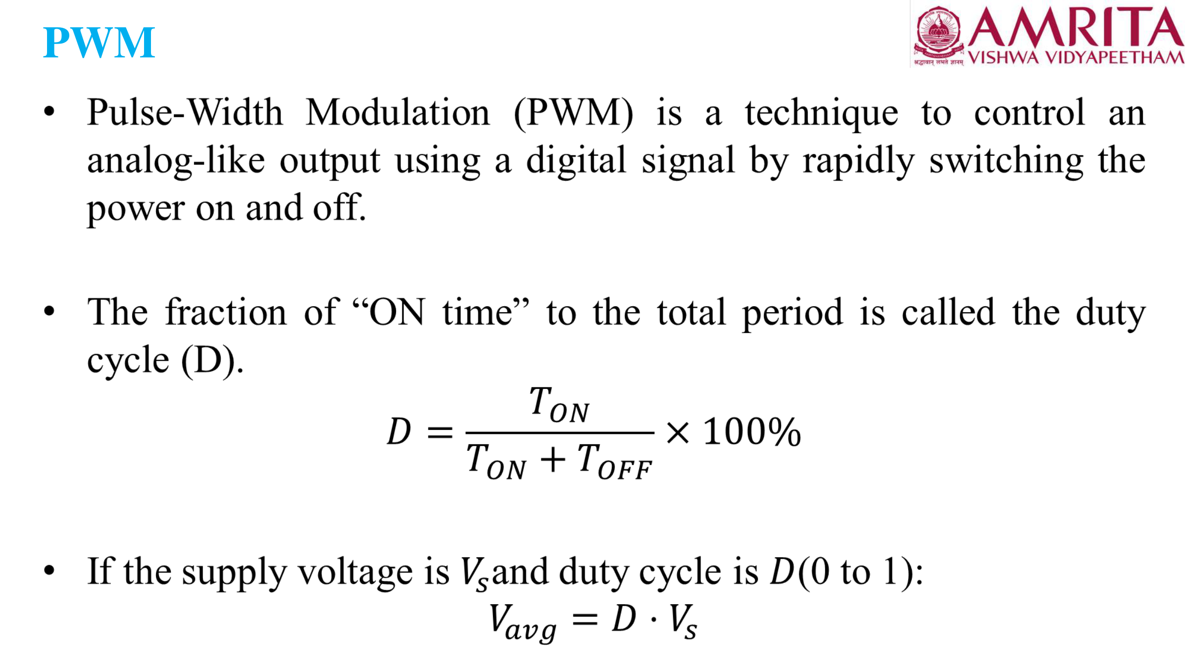 PWM Duty Cycle